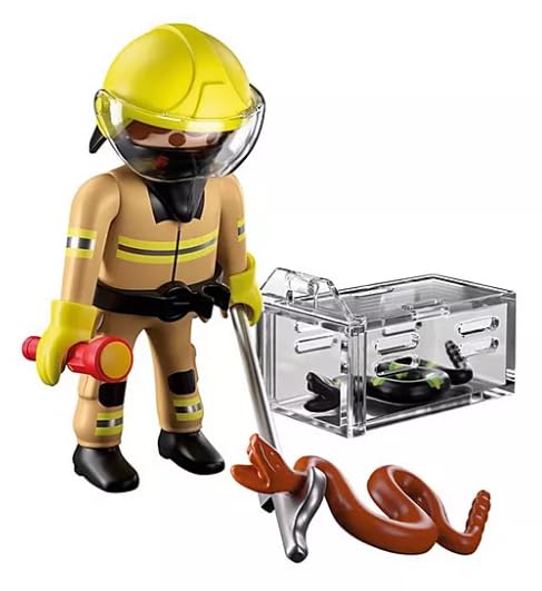 PLAYMOBIL, 71882, Schlangenrettung, Mutiger, Feuerwehreinsatz, mit, Tierrettung
