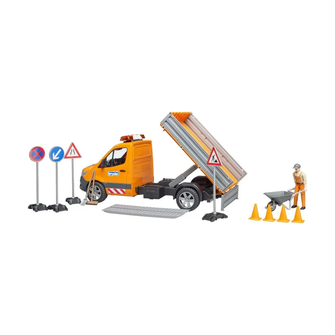 Bruder, 02677, Mb, Sprinter, Kommunal, Mit, Fahrer, \nLight, +, Sound, Modul, Und, Zubehör