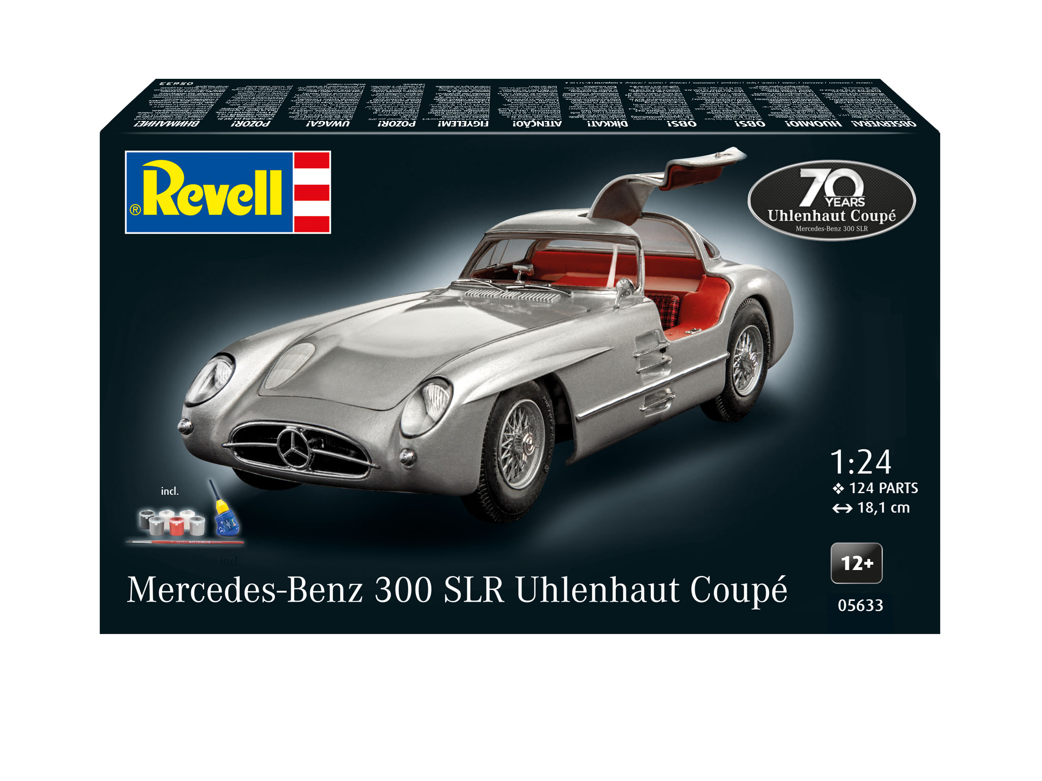 Revell 05633 Geschenkset Mercedes-Benz 300 SLR Auto, Coupé, Sprach, Leichtmetallfelge, Rad