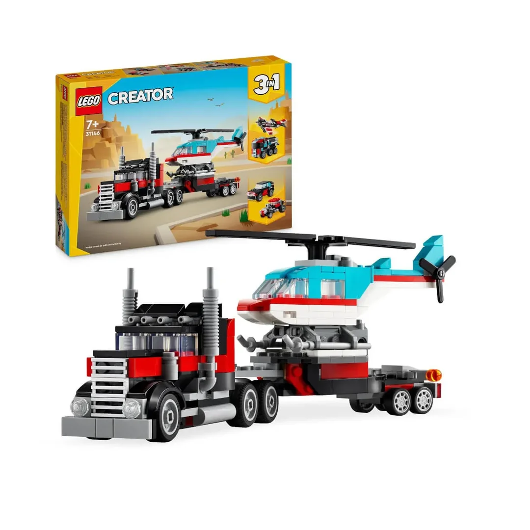LEGO, 31146, Tieflader, Mit, Hubschrauber