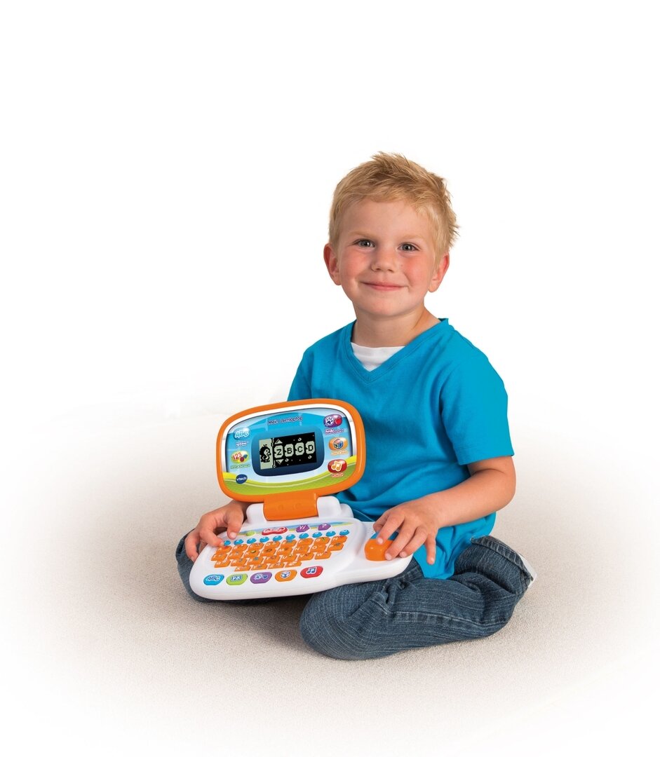 VTech Mein Lernlaptop mit 30 Lernspielen Buchstaben, Zahlen, Formen, Musik, personalisierbar mit Namenseingabe, LCD-Display, inklusive Maus & Tragegriff, ab 3 Jahren,