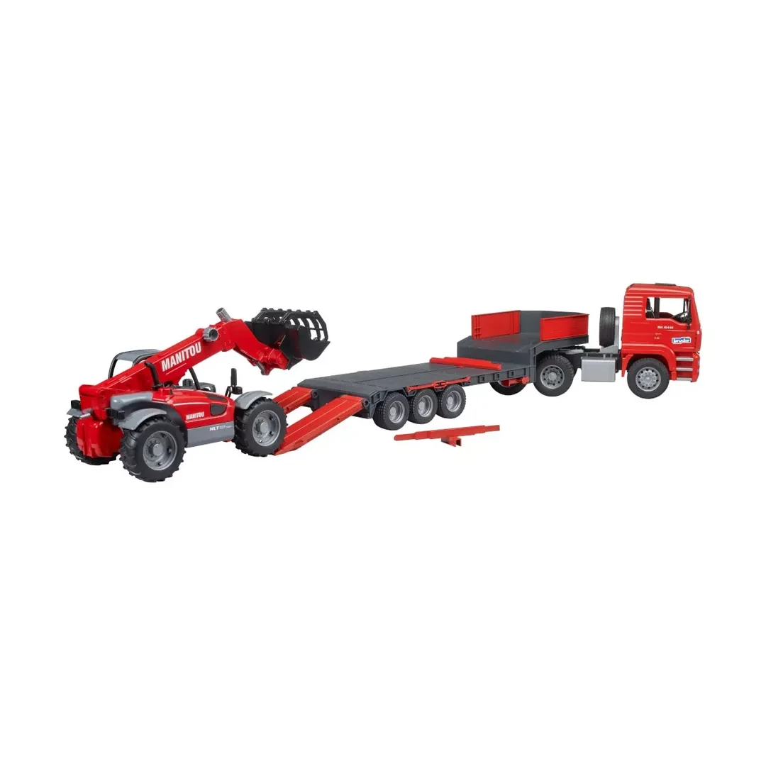 Bruder 02774 MAN TGA Tieflader und Manitou Teleskoplader MLT 633 Bruder 02774 MAN TGA Tieflader und Manitou Teleskoplader MLT 633