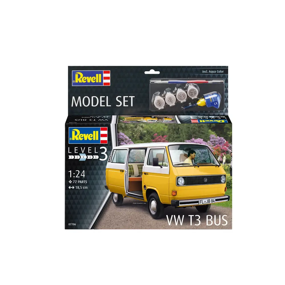 Revell, 67706, VW, T3, Bus, Modellbausatz, 1:25