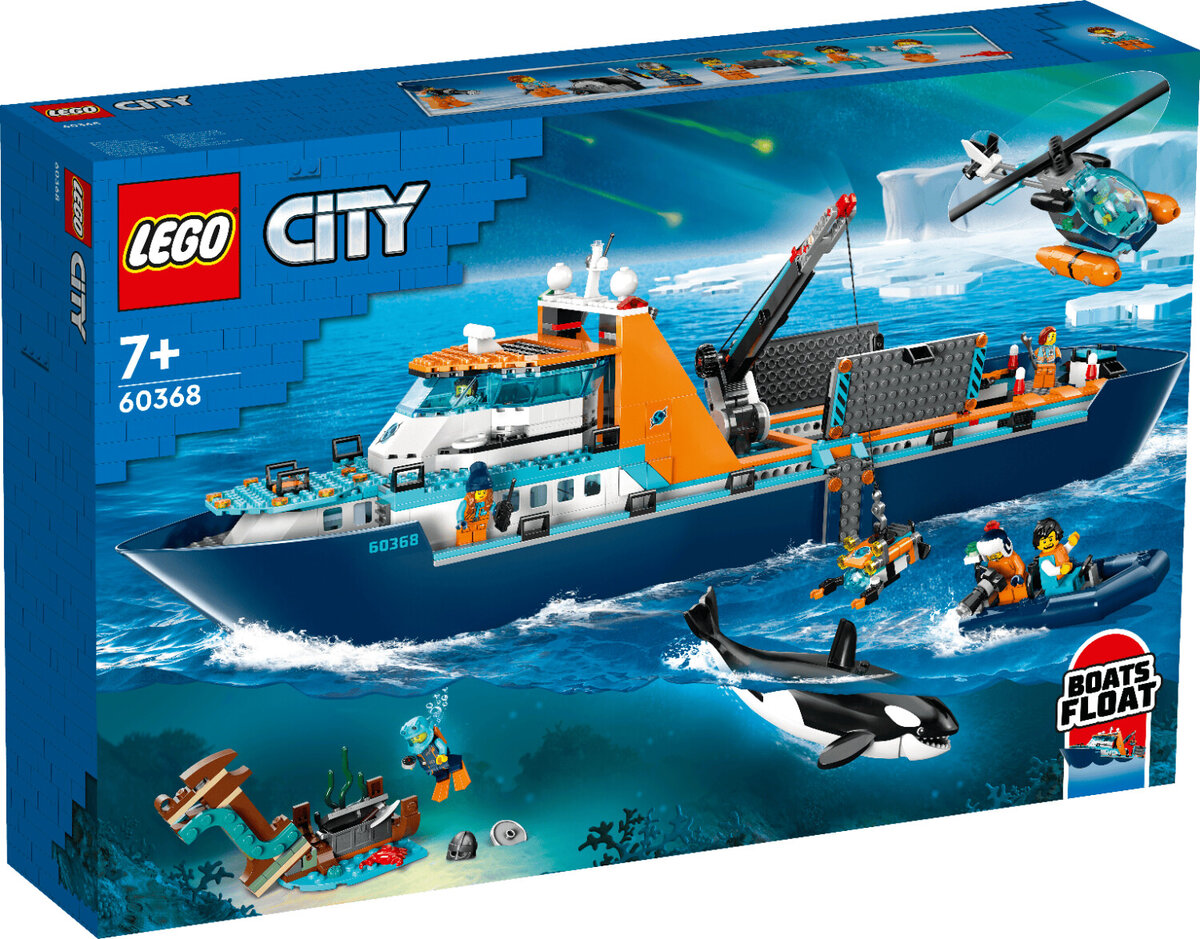 LEGO, 60368, City, -, Arktis-Forschungsschiff, Boot, Transport, Fahrzeug, Person