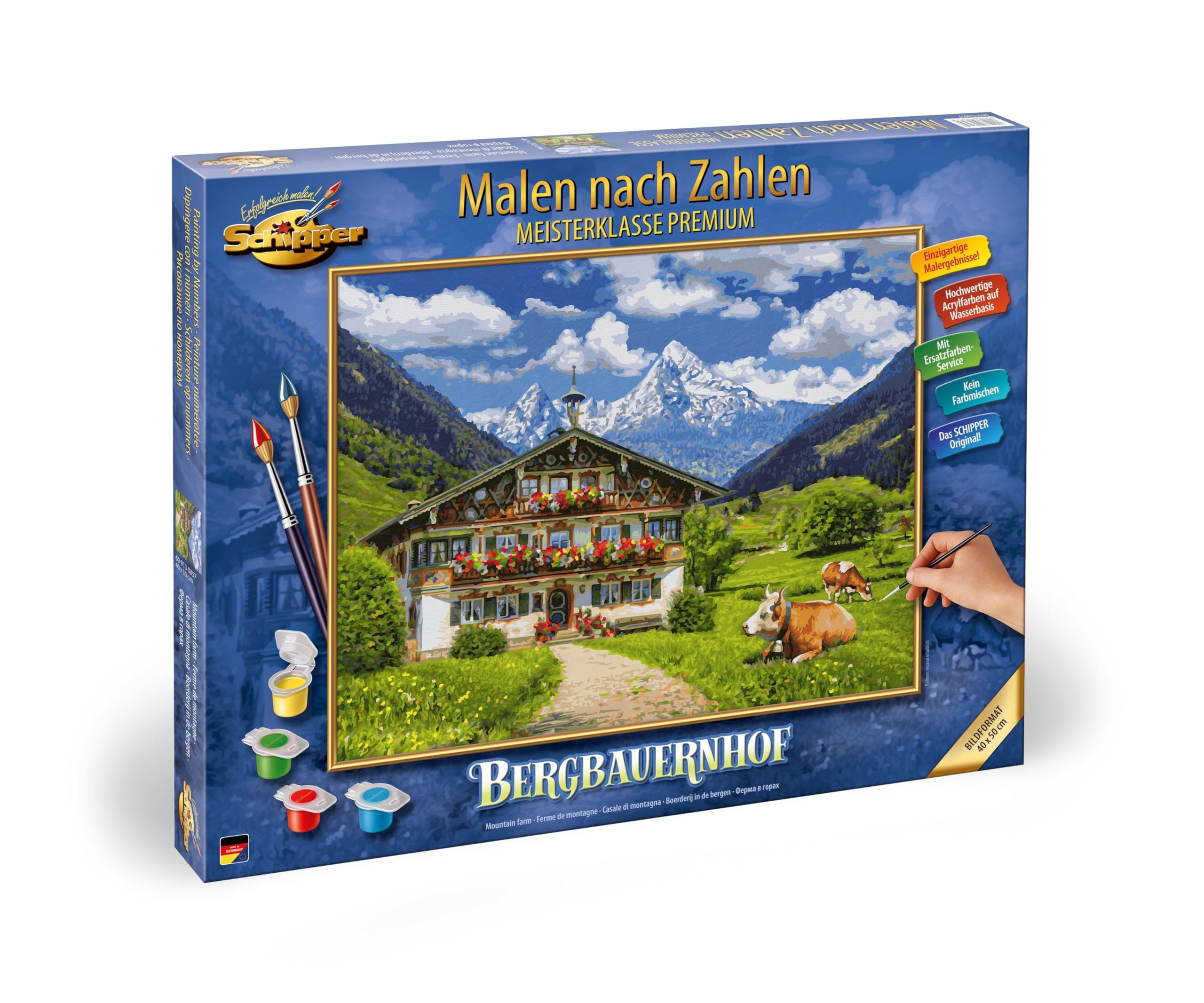 Schipper Mnz - Bergbauernhof - Idyllisches Malset Mit Alpenmotiv 609130857 Tier, Vieh, Kuh, Säugetier