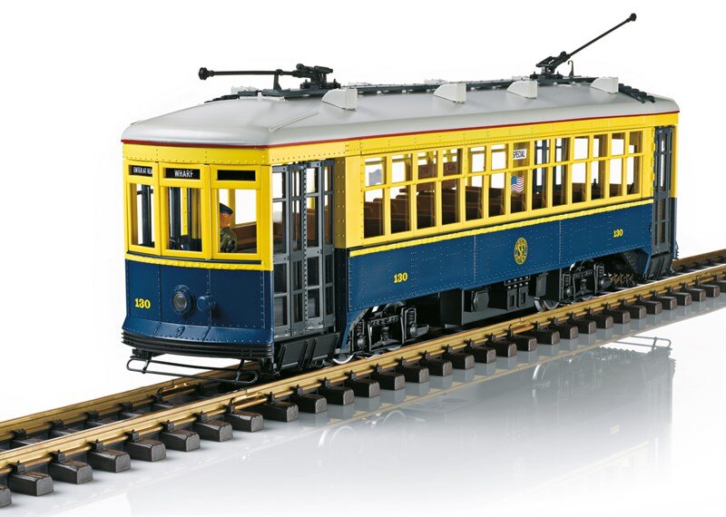 LGB, L20384, Straßenbahn, No., 130, San, Francisco, Person, Zug, Transport, Fahrzeug, Seilbahn