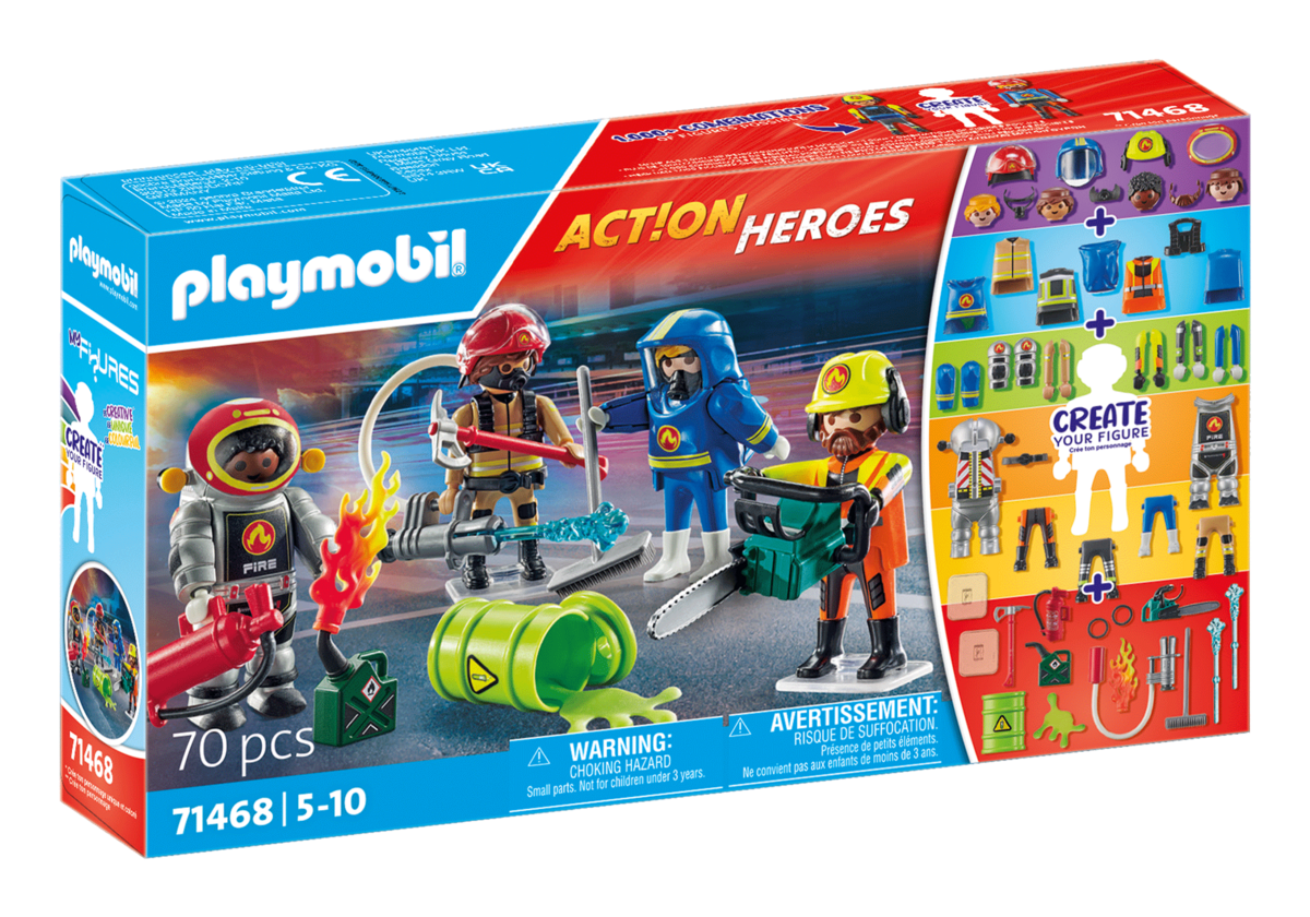 PLAYMOBIL, 71468, My, Figures, Feuerwehr, Spielzeug, Roboter
