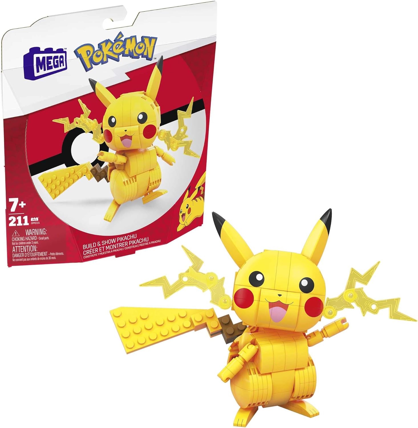 MEGA, Pokemon, Pikachu, Bauset, GMD31