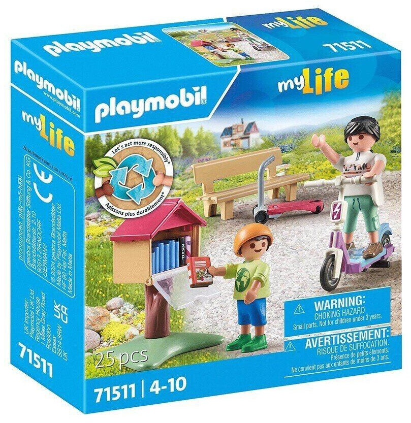 PLAYMOBIL, 71511, Büchertausch, Für, Leseratten, E-Scooter, Transport, Fahrzeug, Person
