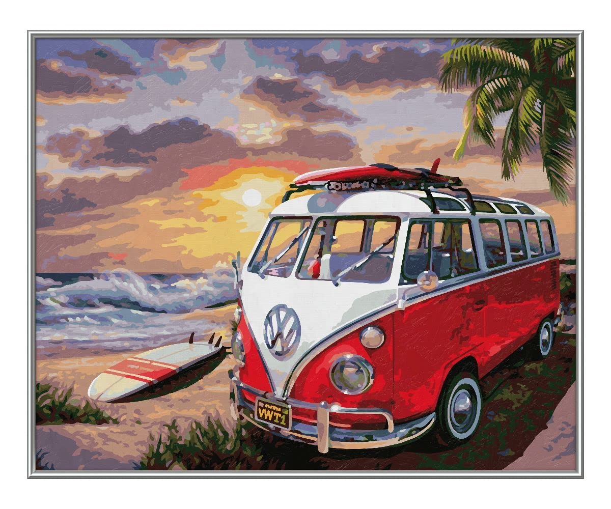 Schipper Mnz - Volkswagen T1 - Kultauto Als Malset Auf Leinwand 609130861 Wohnwagen, Lieferwagen, Fahrzeug, Rad, Auto