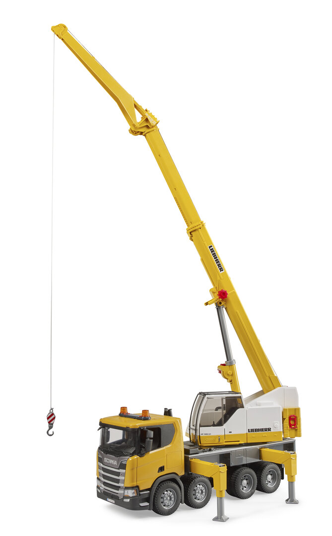 Bruder, 03571, Scania, Super, 560R, Liebherr, Kran-Lkw, Mit, Light, +, Sound, Modul, Baugewerbe, Baukran, Maschine, Rad, Bulldozer