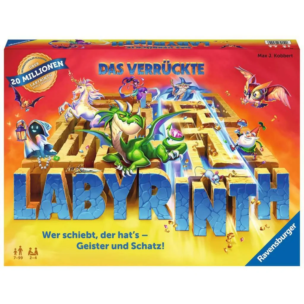 Ravensburger Familienspiel 26955 - Das verrückte Labyrinth - Gesellschaftsspiel - Spieleklassiker für 2 - 4 Personen,