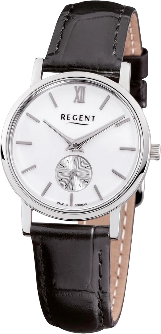 REGENT 12110969 Unisex Armbanduhr Linearis F-500 mit Lederarmband