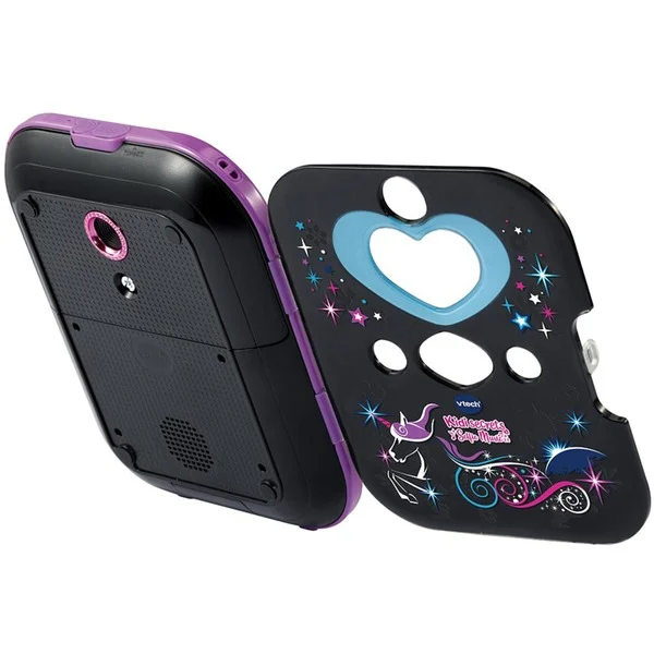 VTech KidiSecrets Selfie Music 2.0 in Schwarz-Lila, elektronisches Tagebuch mit 2 Kameras, Gesichtserkennung, MP3-Player, LED-Effekte & 750 Einträge,