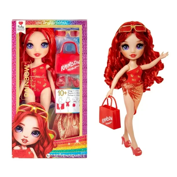 Rainbow, High, Swim, &, Style, Ruby, Red, 507227EUC, Rainbow, High, Swim, &, Style, Ruby, Red, 507227EUC