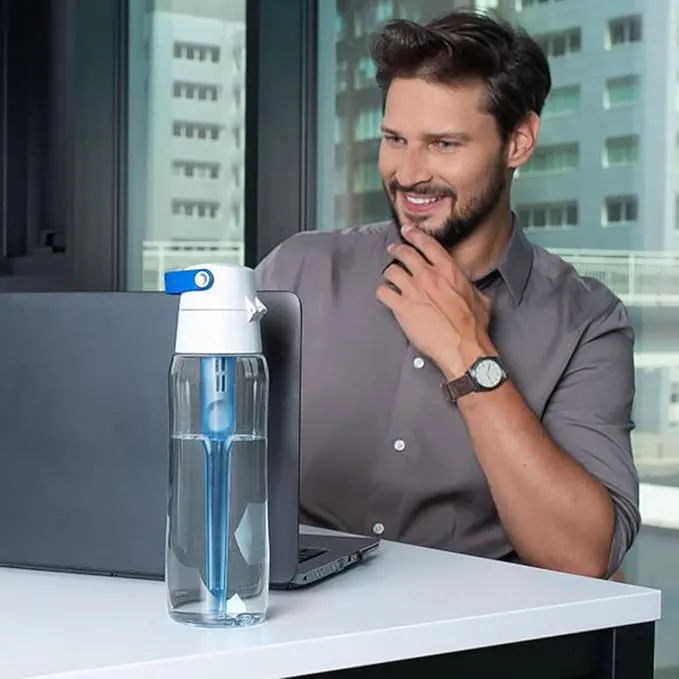 PEARLCO 221050 Trinkflasche SOLID mit Filter – 0,7 l – Anthrazit