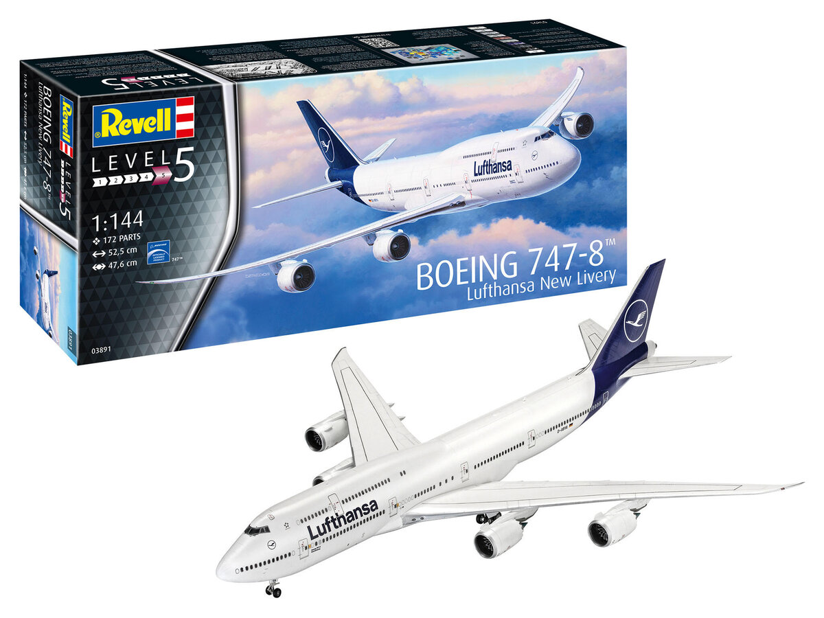 Revell, 3891, Boeing, 747-8, \Lufthansa\", New, Livery, Revell, Modellbausatz, Flugzeug, Verkehrsflugzeug, Fahrzeug, Flug"""