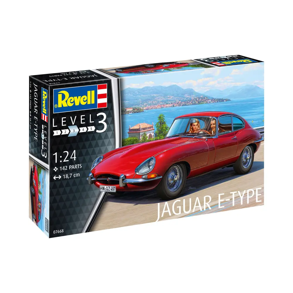Revell 07668 Jaguar E-Type (Coupé) - Sportwagenklassiker Modell 1:24