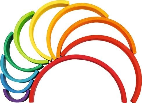 GOKI 58478 Regenbogen - Stapelspiel aus Ahornholz. goki evolution GOKI 58478 Regenbogen - Stapelspiel aus Ahornholz. goki evolution