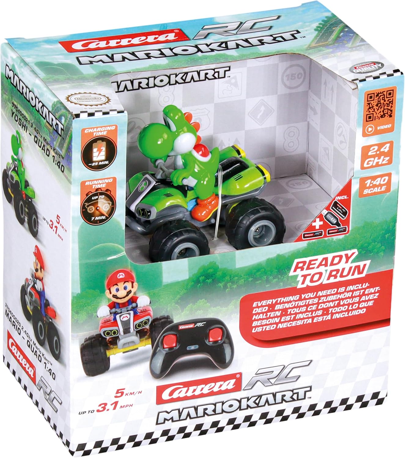 Carrera RC Mario Kart™ Yoshi Quad 2.4GHz 1:40 370400021 Maschine, Rad