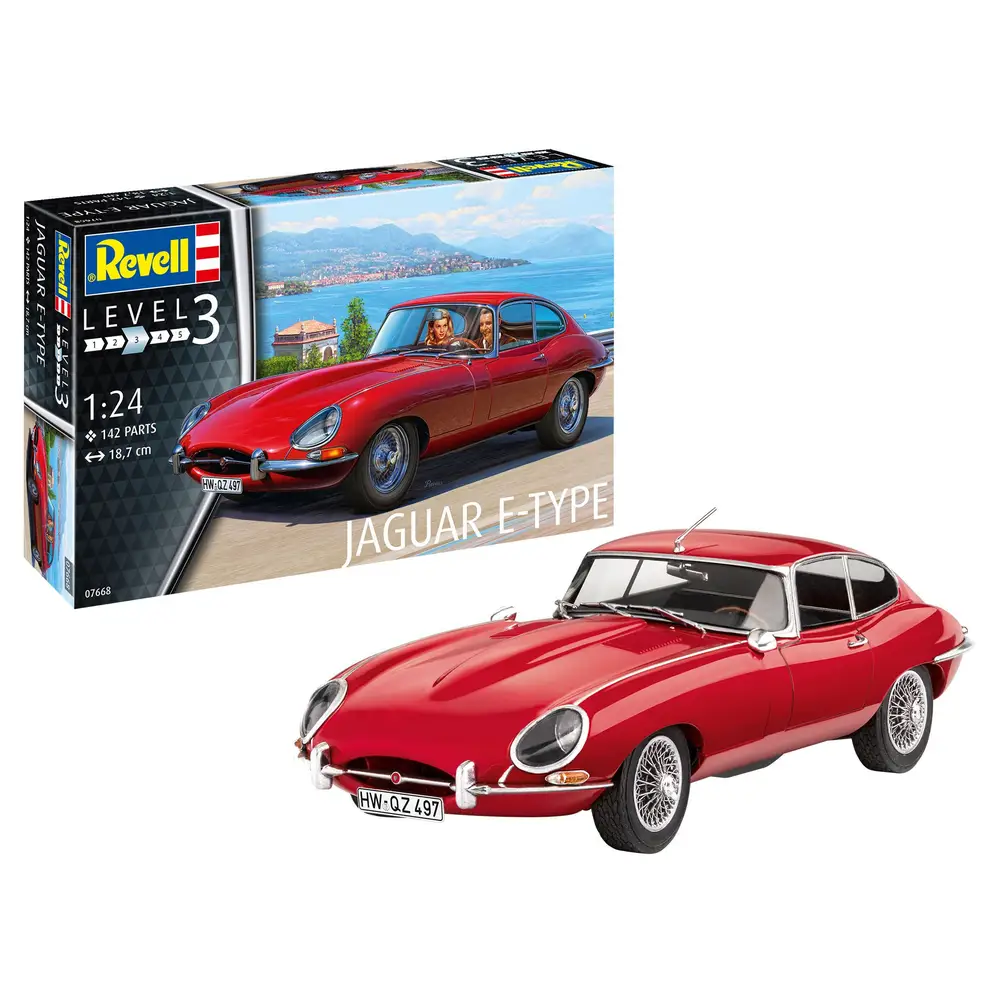 Revell, 07668, Jaguar, E-Type, Coupe, Sportwagenklassiker, Modell, 1:24