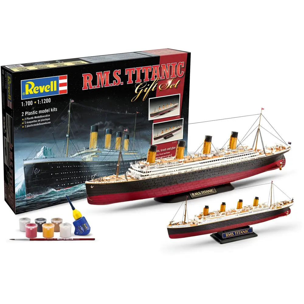 Revell, 05727, Geschenk-Set, R.M.S., Titanic, Doppelmodell, 1:700, &, 1:1200