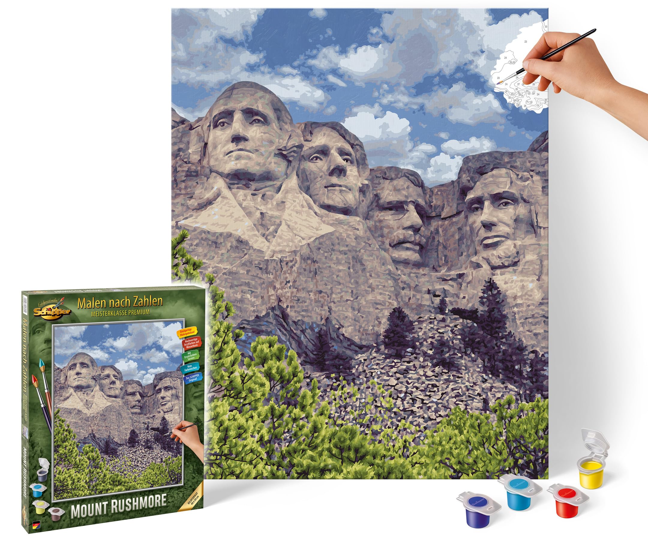 Schipper, Mnz, Mount, Rushmore, Ikonisches, Malset, Mit, Us-Präsidenten, 609130895, Pinsel, Gerät, Werkzeug, Gesicht, Person