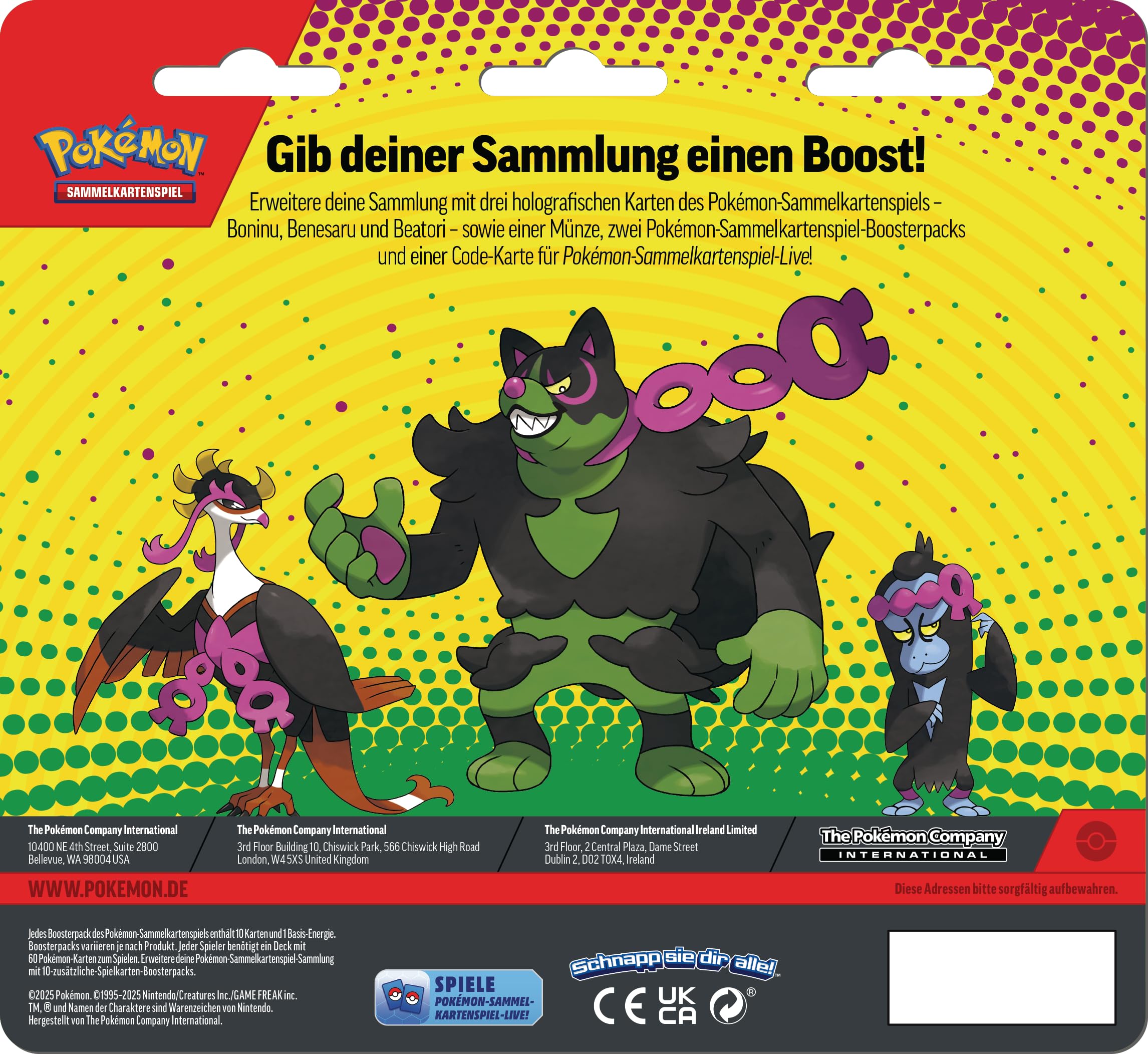 Pokemon Pkm Enhanced 2-Pack März 2025 Booster-Set Mit 3 Holo-Karten & Extras 10655 Werbung, Plakat
