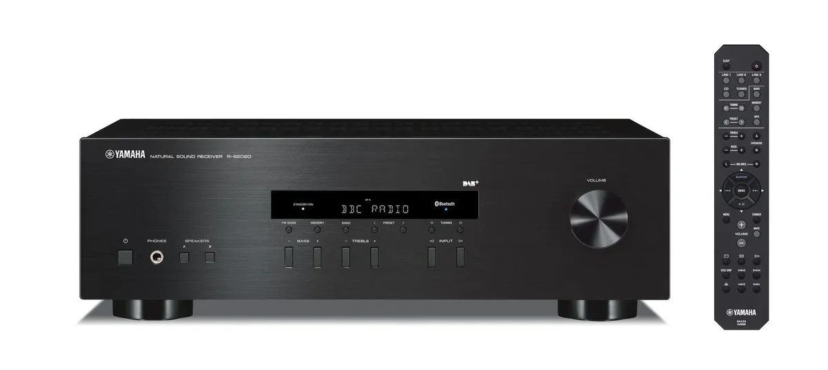 Yamaha, R-S202D, Stereo-Receiver, DAB+, Bluetooth, Schwarz