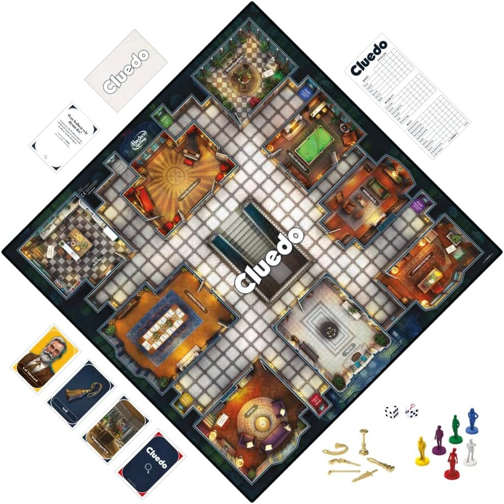 Cluedo Brettspiel für Kinder ab 8 Jahren, neu gestaltetes Cluedo für 2–6 Spieler, Detektivspiel, Familienspiel für Kinder und Erwachsene Elektronik, Hardware, Computerausrüstung