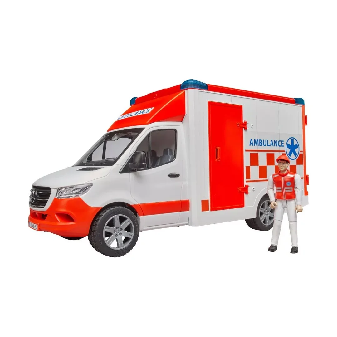 Bruder, 02676, Mb, Sprinter, Ambulanz, Mit, Fahrer, Und, \nLight, +, Sound, Modul