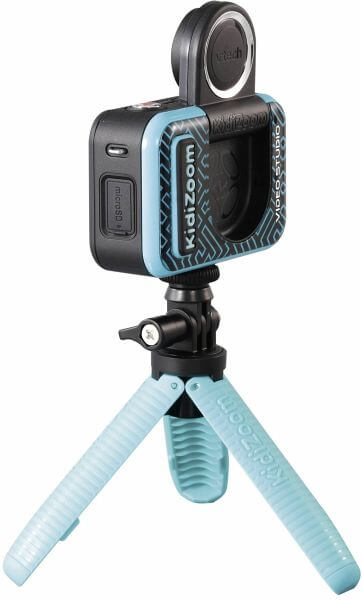 VTech KidiZoom Video Studio HD mit Selfie-Linse, Greenscreen, 3 Spielen & 20 Hintergründen, HD-Video bis 720p, 5 MP Kamera, 4× Zoom, Mini-Stativ & USB-Akku, ab 5 Jahren,