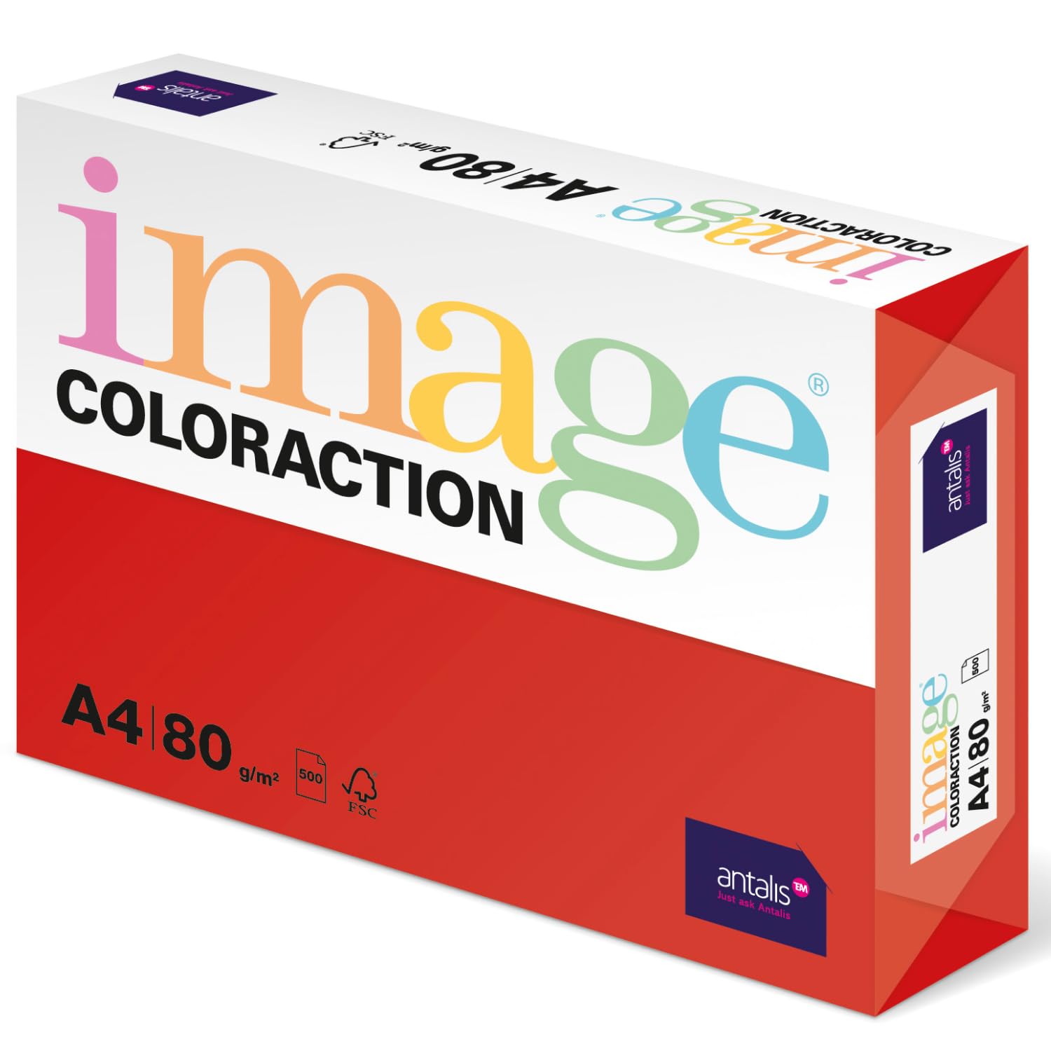 Antalis Kopierpapier image COLORACTION 80g/m² korallrot DIN A4 Antalis, Kopierpapier, image, COLORACTION, 80g/m², korallrot, DIN, A4