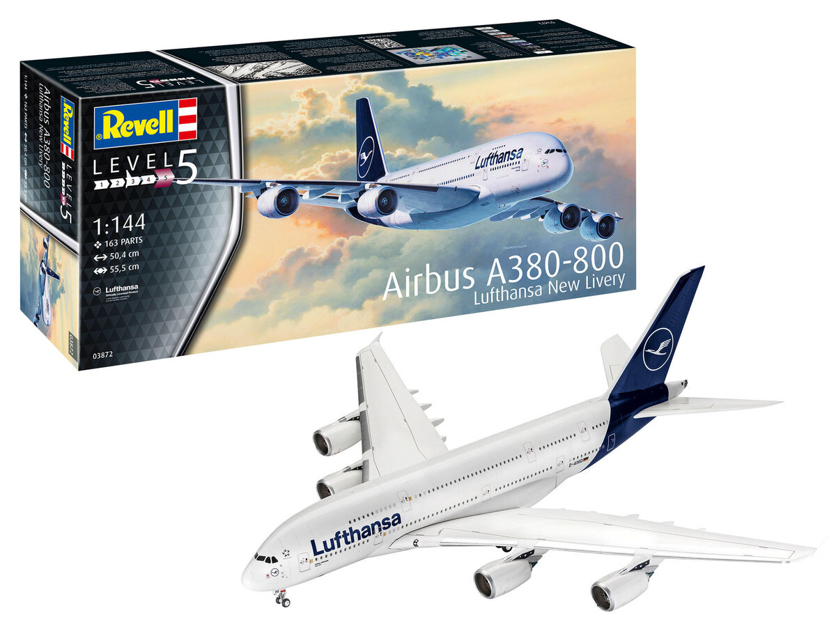 Revell, 3872, Airbus, A380-800, \Lufthansa\", New, Livery, Revell, Modellbausatz, Flugzeug, Verkehrsflugzeug, Fahrzeug, Flug"""