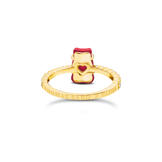 Thomas, Sabo, Ring, Haribo, Mit, Rotem, Goldbär, U.Steinen, Gr., 54, Gold, TR2459-414-10-54, Zubehor, Schmuck, Ring, Gold