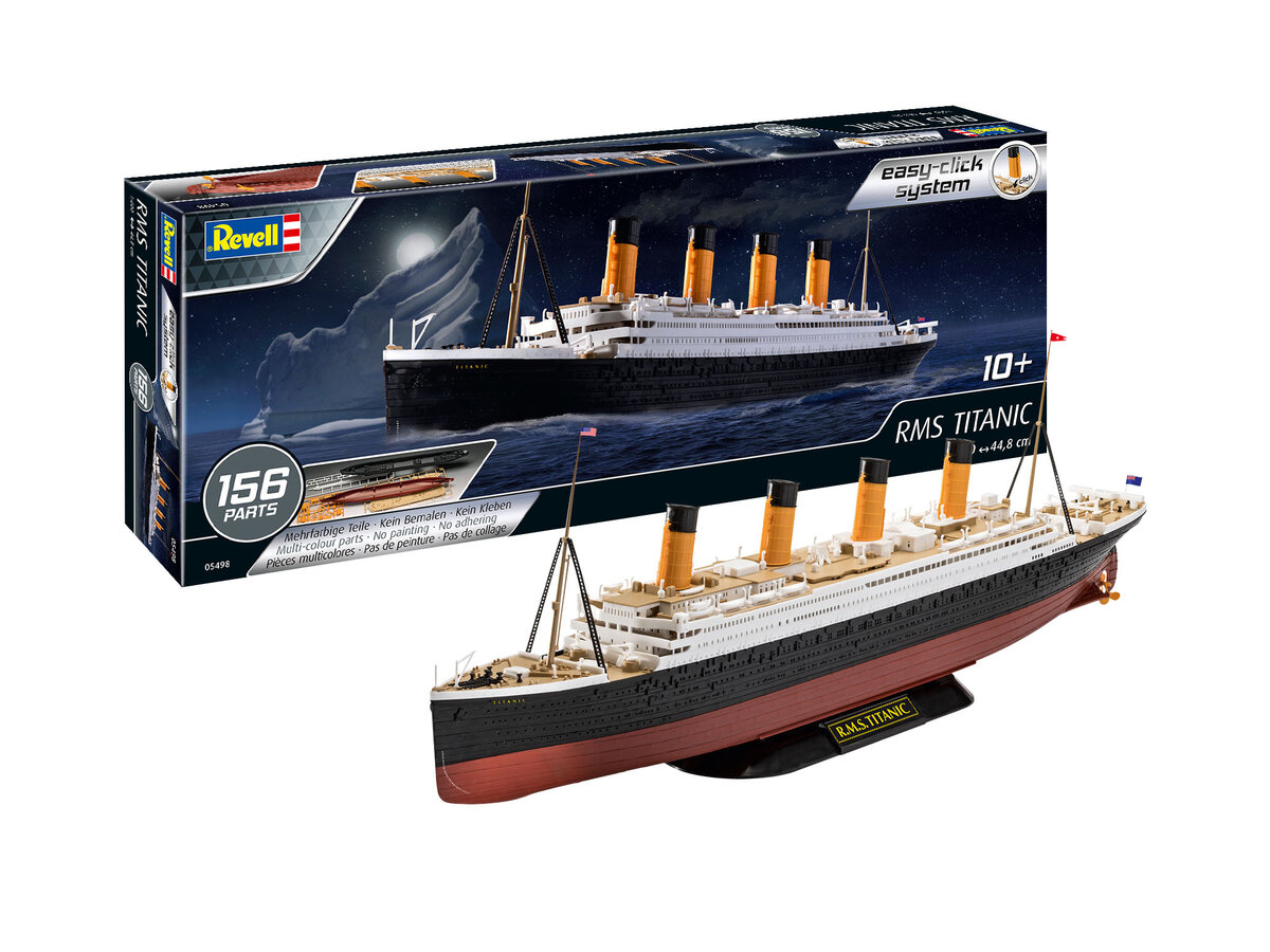 Revell, 5498, R.M.S., Titanic, easy-click-system, Revell, Bausatz, zum, Zusammenstecken, Fahrzeug, Jacht, Kreuzer, Boot, Segelboot
