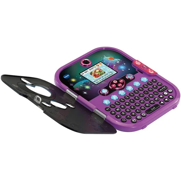 VTech KidiSecrets Selfie Music 2.0 in Schwarz-Lila, elektronisches Tagebuch mit 2 Kameras, Gesichtserkennung, MP3-Player, LED-Effekte & 750 Einträge,