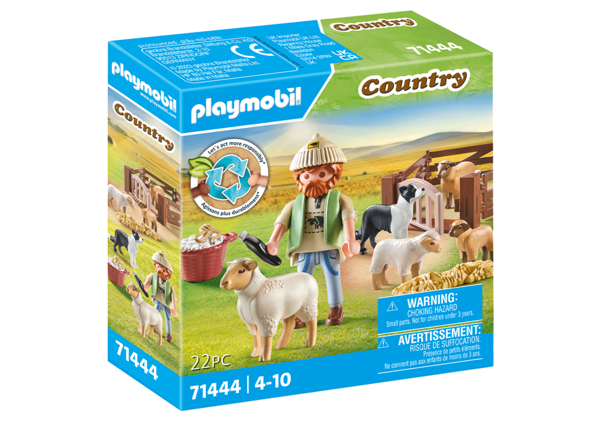 PLAYMOBIL, 71444, Junger, Schäfer, mit, Schafen, Person