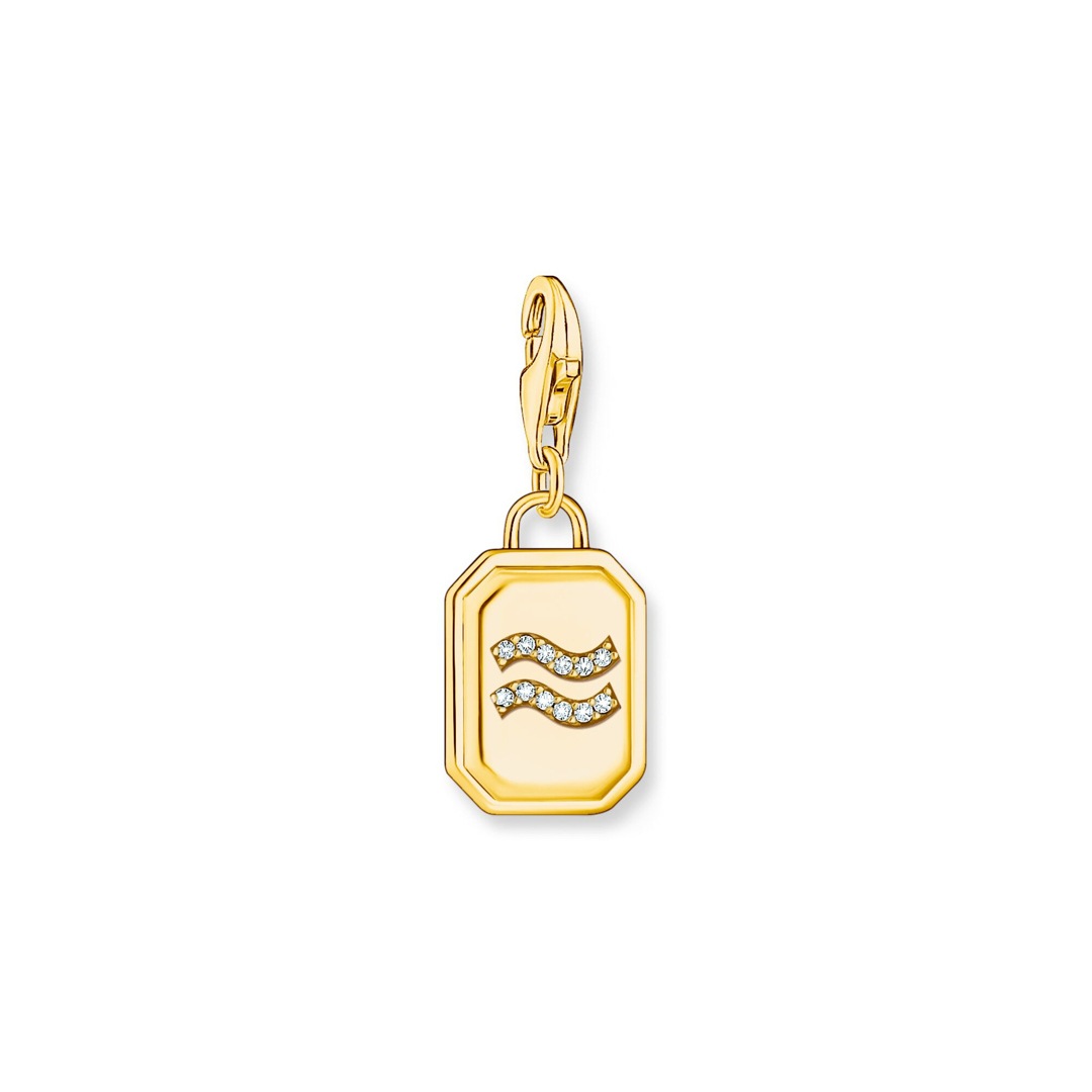 Thomas Sabo Anhänger Zodiac Wassermann Charm-Club Vergoldet Gelbgold 2155-414-39 Zubehor, Anhänger, Schmuck, Medaillon