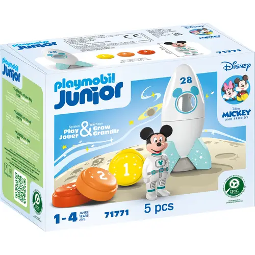 PLAYMOBIL 71771 JUNIOR & Disney: Micky Maus' Raketen- & Weltraum-Abenteuer