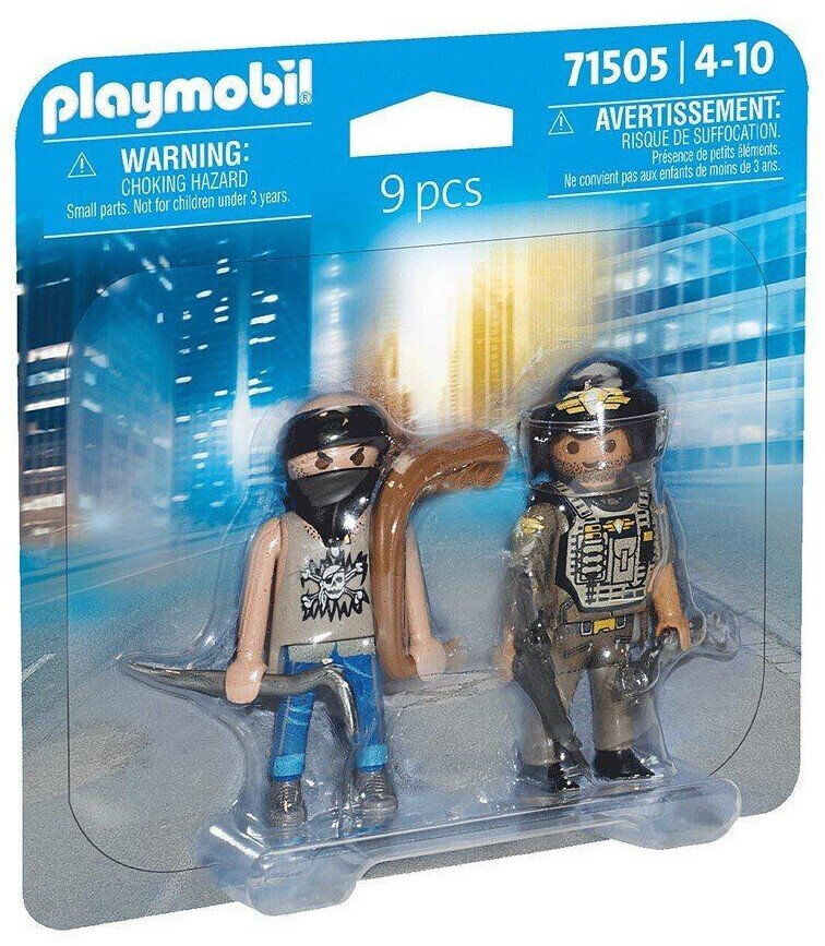 PLAYMOBIL, 71505, Duopack, Swat, &, Bandit, Figur, Person, Helm