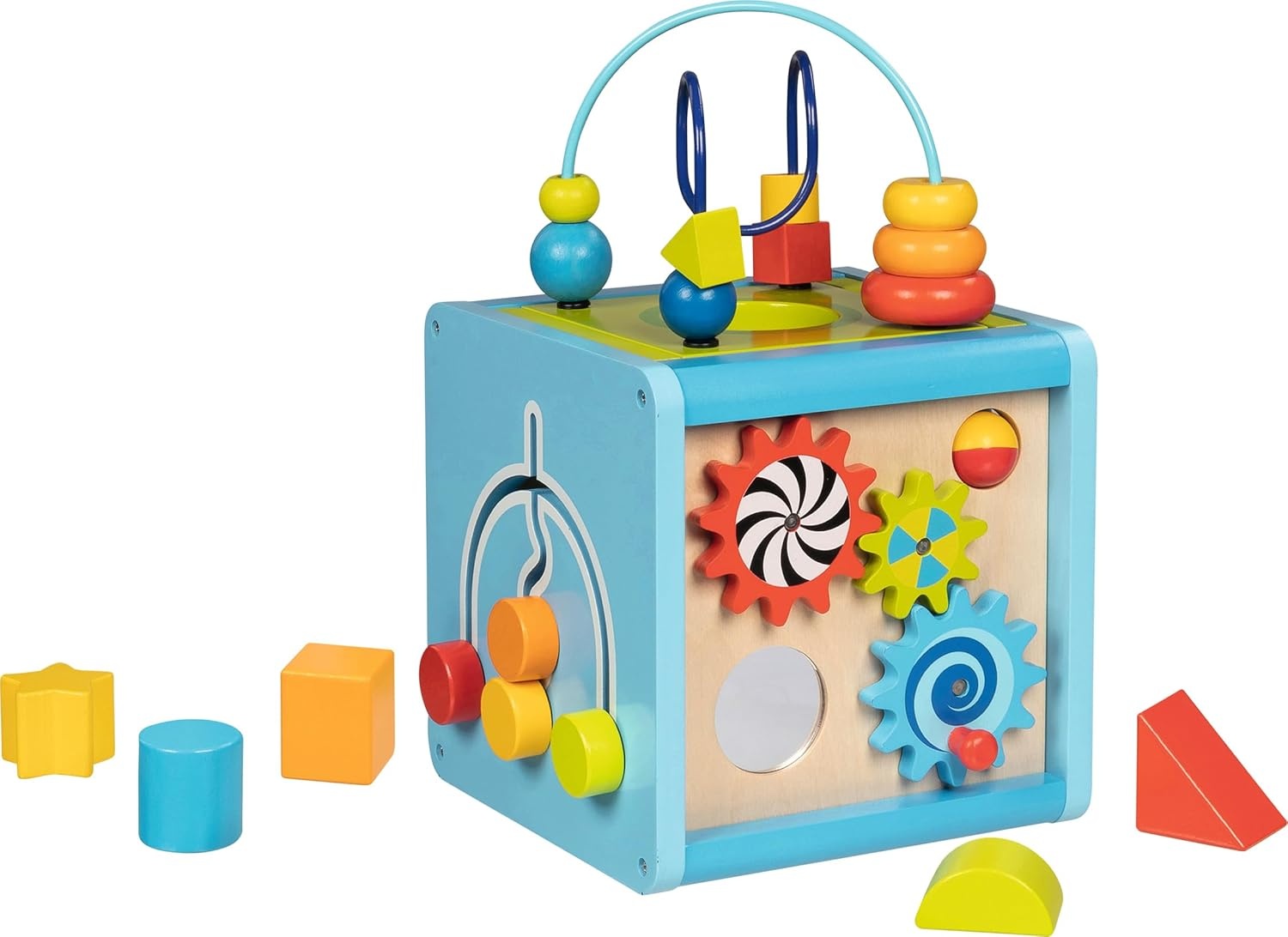 GOKI 58735 Activity- und Motorikwürfel - Spielspaß für alle Sinne