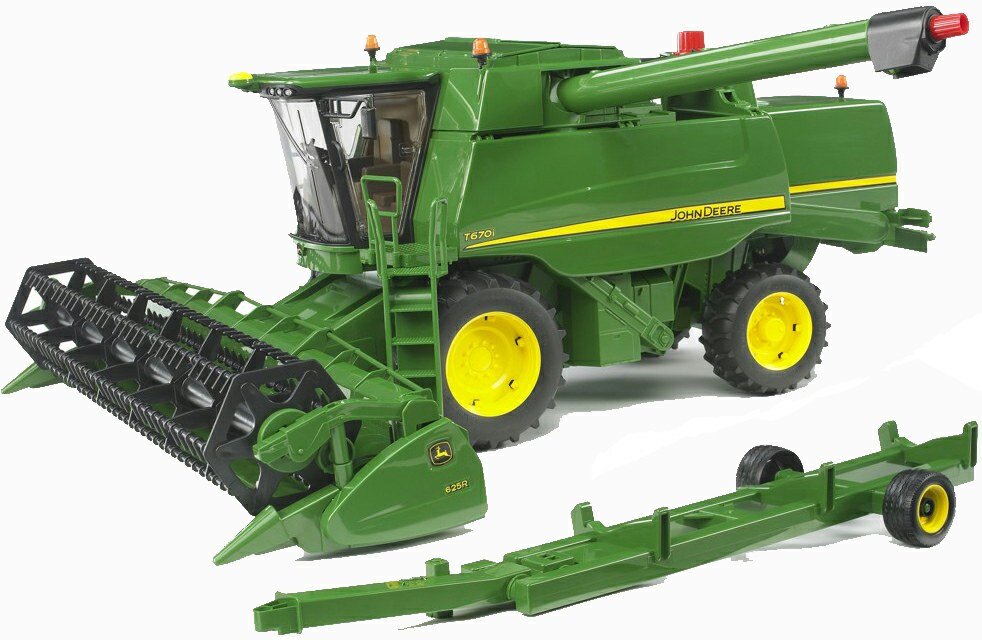 Bruder, 02132, John, Deere, Mähdrescher, T670I, Rad, Natur, Draußen, Auf, dem, Land, Ländlich