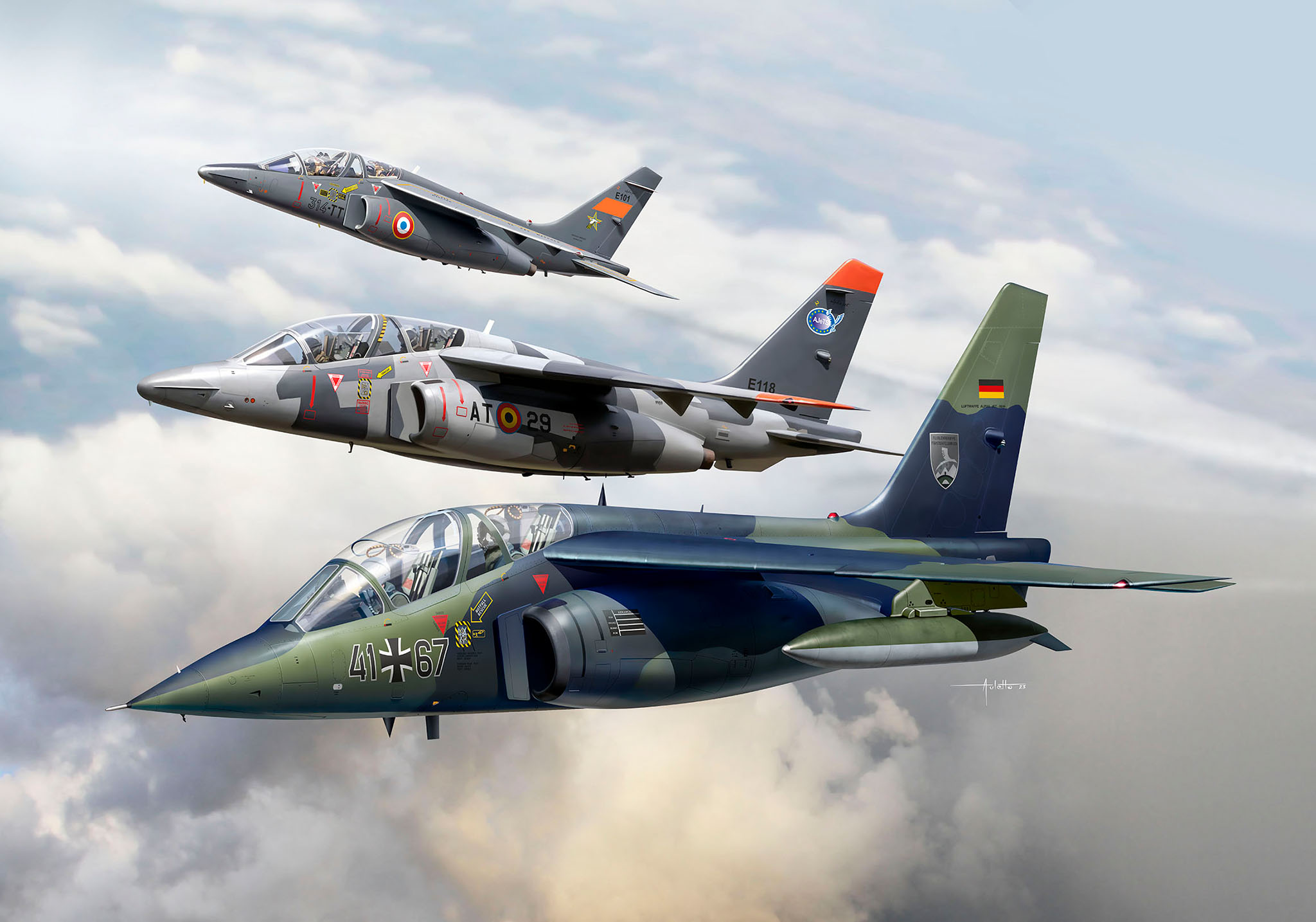 Revell 03810 50th Anniversary "Alpha Jet" Geschenkset Flugzeug, Jet, Kampfflugzeug, Bomber