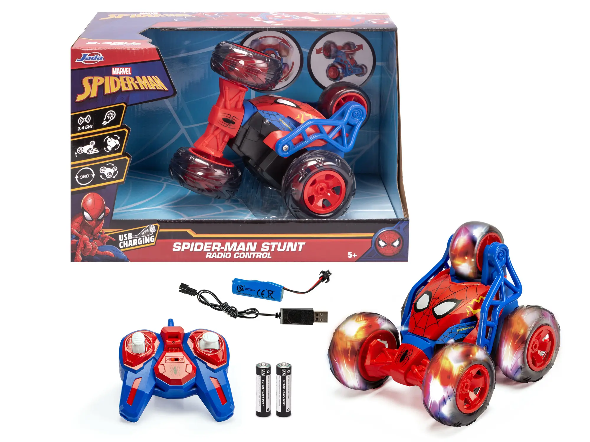 Dickie, Toys, Spider-Man, Standing, Drift, 5-Wheel, Stunt, RC