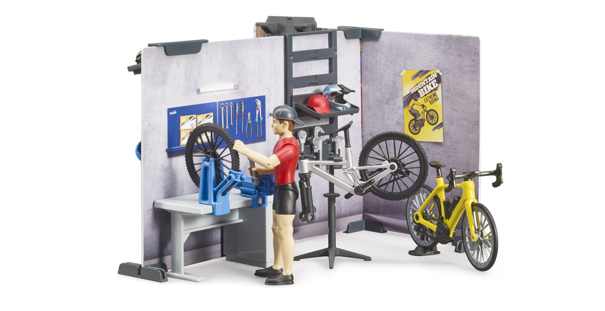 Bruder, 63120, Bworld, Fahrradshop, Rad, Fahrrad, Sprach, Person, Leichtmetallfelge