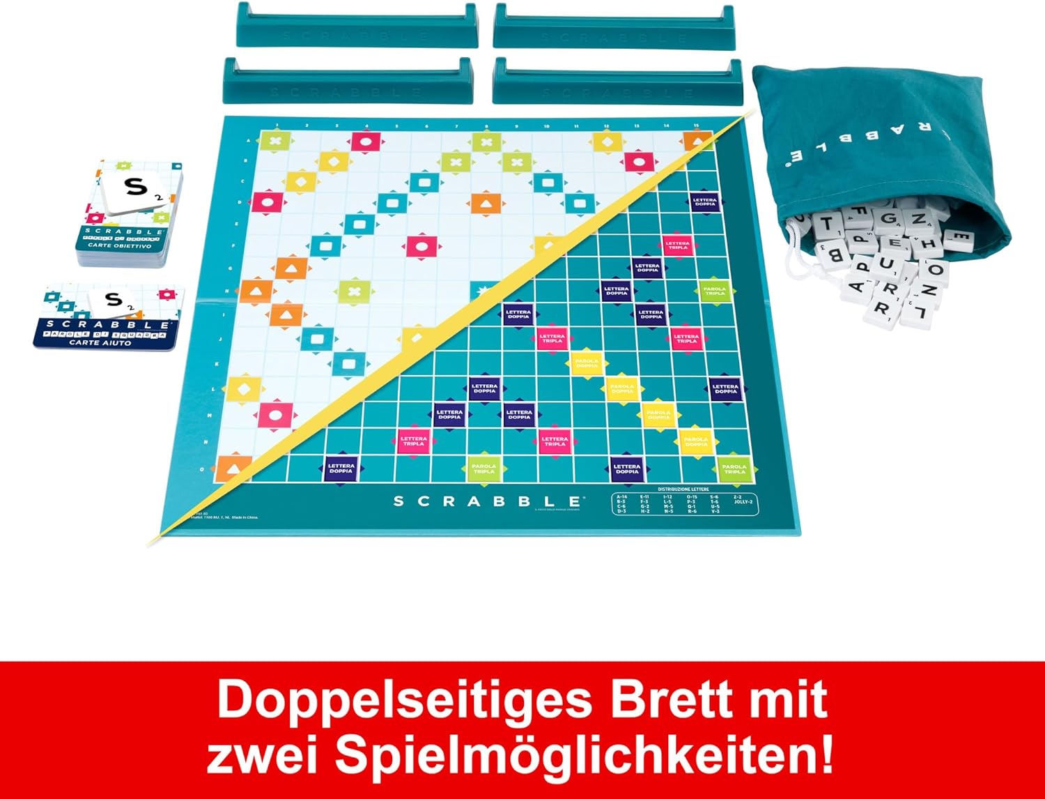 Scrabble Core Refresh - Klassisches Wortspiel mit neuem Design (HWD45)