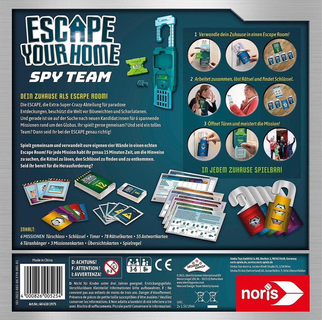 Noris Escape Your Home - Gesellschaftsspiel mit Timer 606101975
