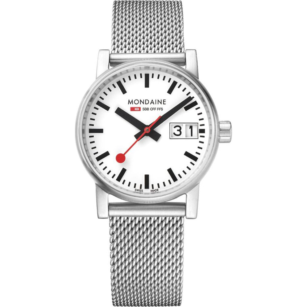 Mondaine, evo2, 316L, Stainless, steel, Wiße, MSE.30210.SM, Armbanduhr, Arm, Körperteil, Person
