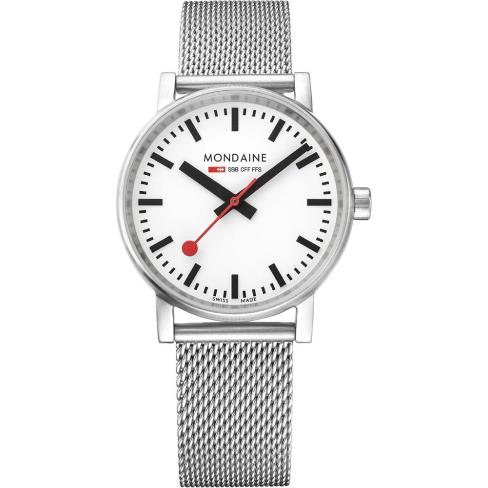 Mondaine, evo2, 316L, Stainless, steel, Wiße, MSE.35110.SM, Armbanduhr, Arm, Körperteil, Person
